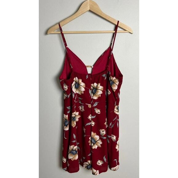 Parisian Floral Print Sleeveless Romper Red Size8 Summer Lightweight Women’s - Picture 2 of 10